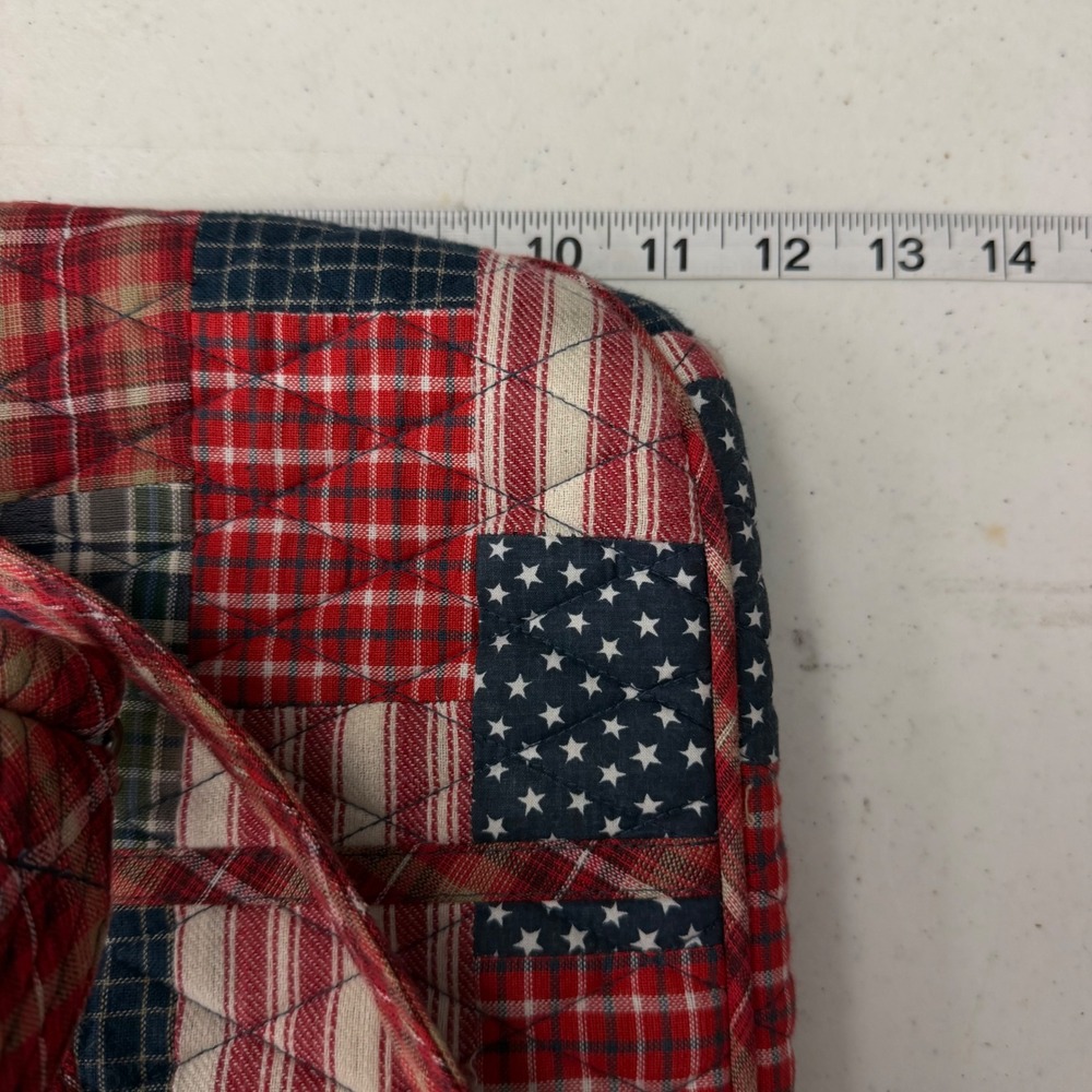 Bella Taylor Quilted Patchwork Crossbody Bag Americana Red/WhiteBlue Stars Plaid - Picture 13 of 15